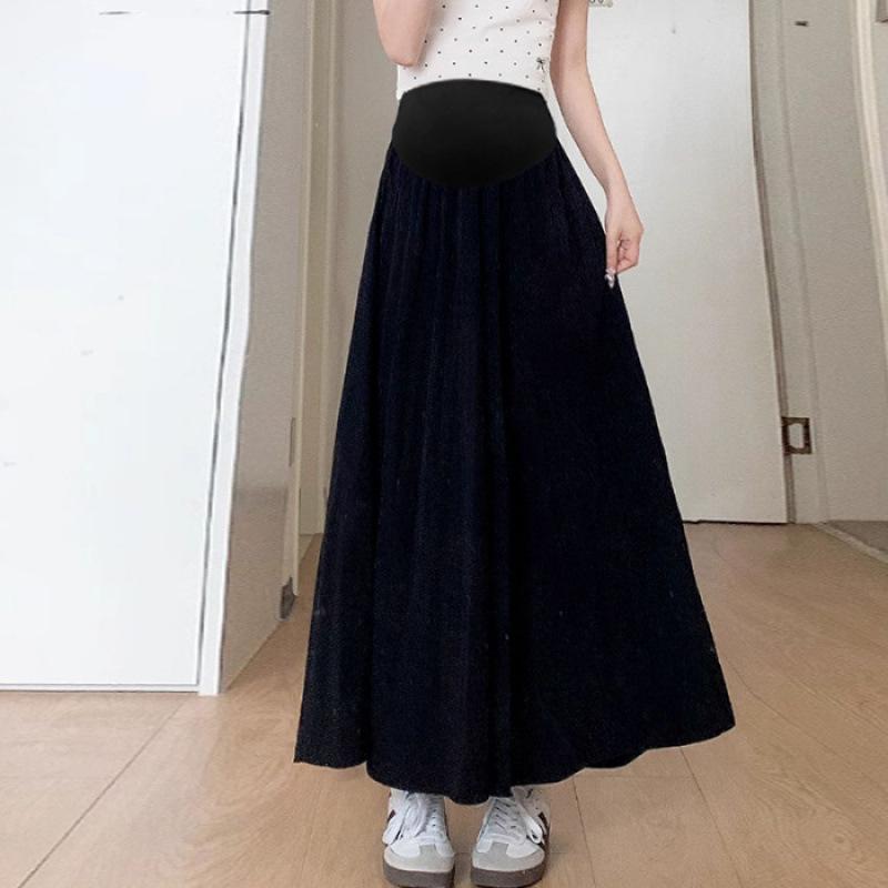 

Spring-Summer Lightweight Maternity Wide-Leg Nine-Point Skirt Pants with Tummy Support M for 80-110 lbs