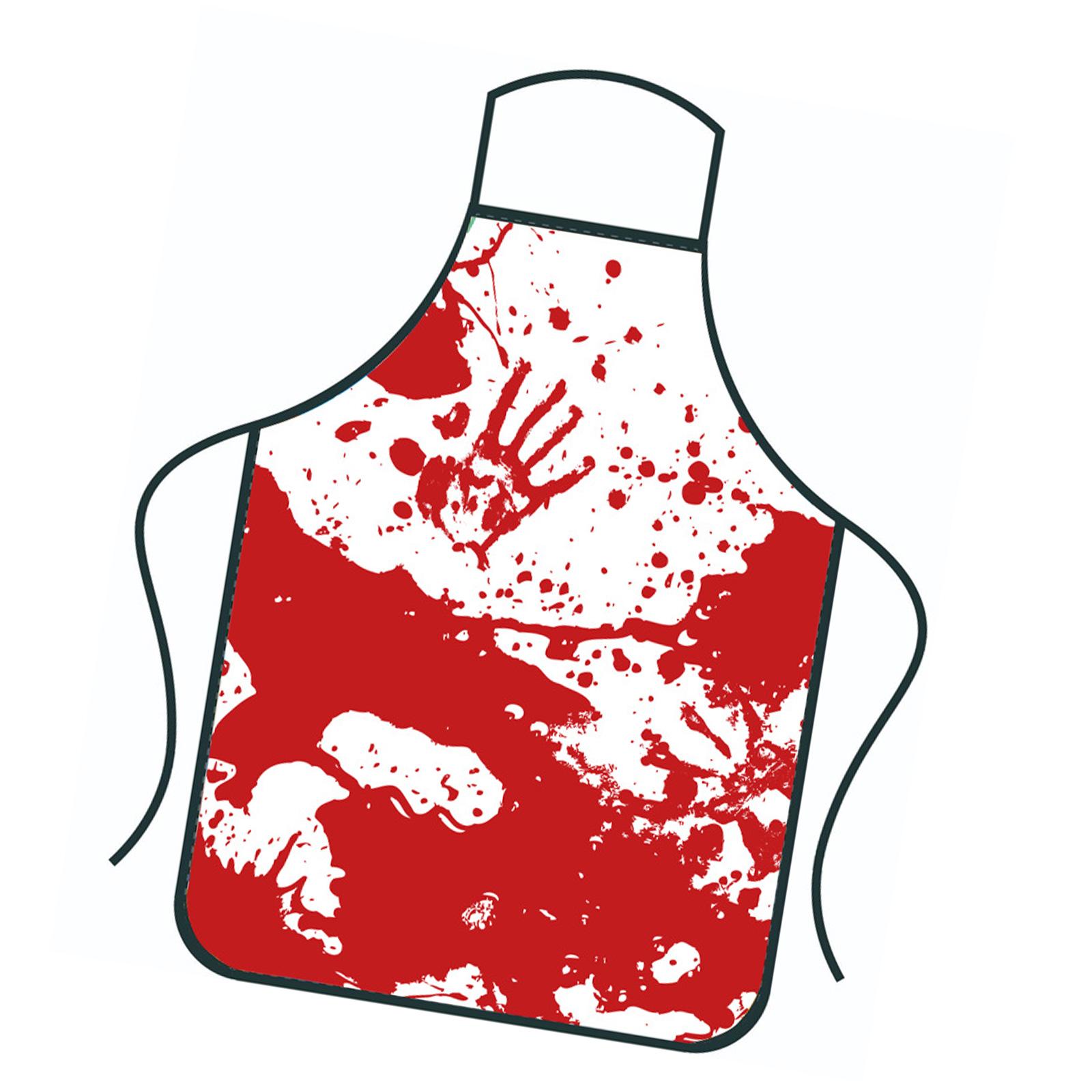

Хэллоуин Кровавый Фартук для Взрослых Страшные Брызги Крови Мясники Костюм Аксессуар Праздничная Кухня Кулинария Одежда