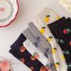 Japanese Cute Fruit Pattern Mid-Calf Women's Retro Socks