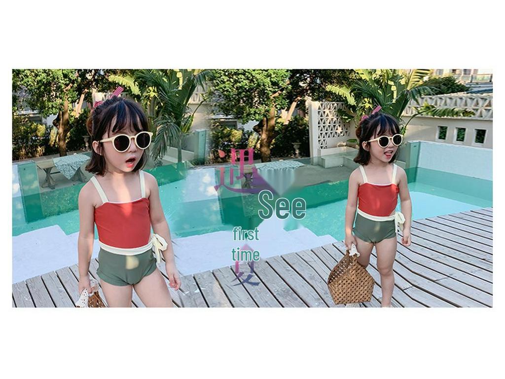 1-3 Year Old Girls' Korean Cut-Out One-Piece Swimsuit