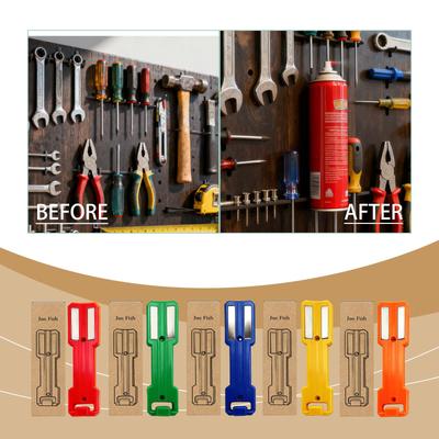 Magnetic Aerosol Can Holder Wall Mount Storage Organizer Garage Workshop Toolbox Universal Spray Can Rack Tool-Free Installation