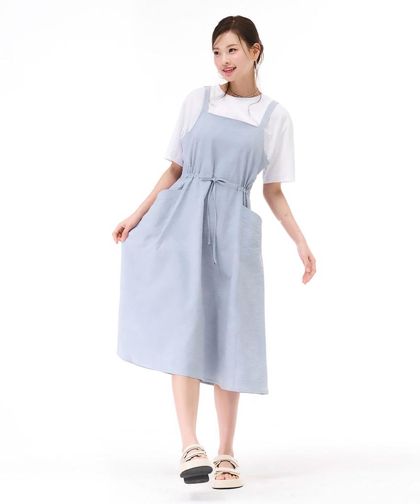 Chase Cult Women'S Crinkle Bustier Dress - Sky Blue