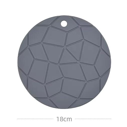 

1PCS Food Grade Round Square Heat-Resistant Heat-Resistant Heat-Resistant Anti Slip Silicone Mat Pot Mat Bowl Dining Table Mat 18x18 cm