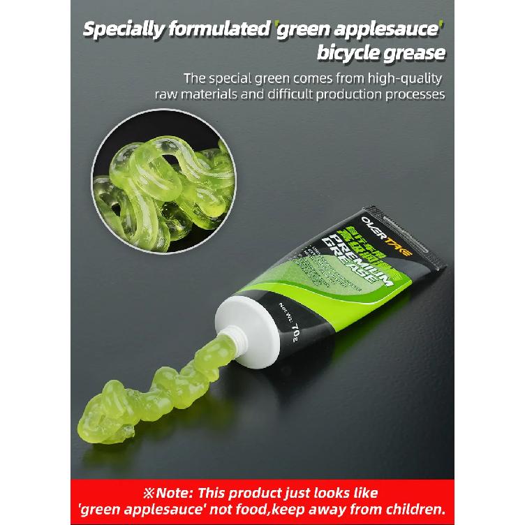 GOLDIX Bicycle Grease Green Applesause Bearing Grease Hub BB Lubricants Oil Lubricant Lube Lipid Elements for Shimano Sram