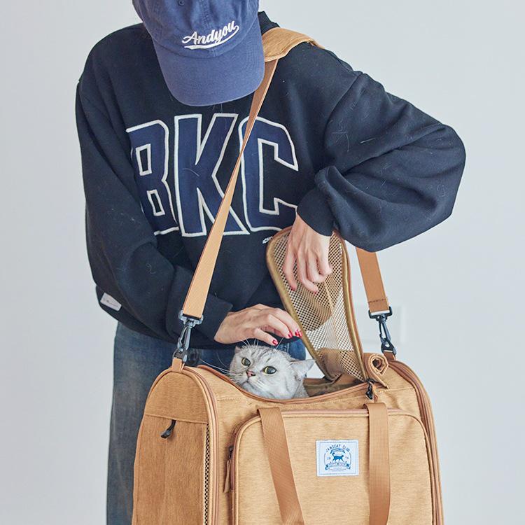 Breathable Foldable Pet Backpack for Cats - Large Capacity