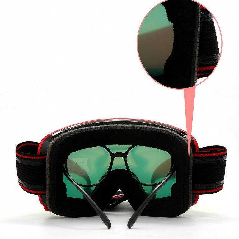 children's ski goggles, anti sandstorm and anti fog double-layer goggles, near acceptable sight glasses