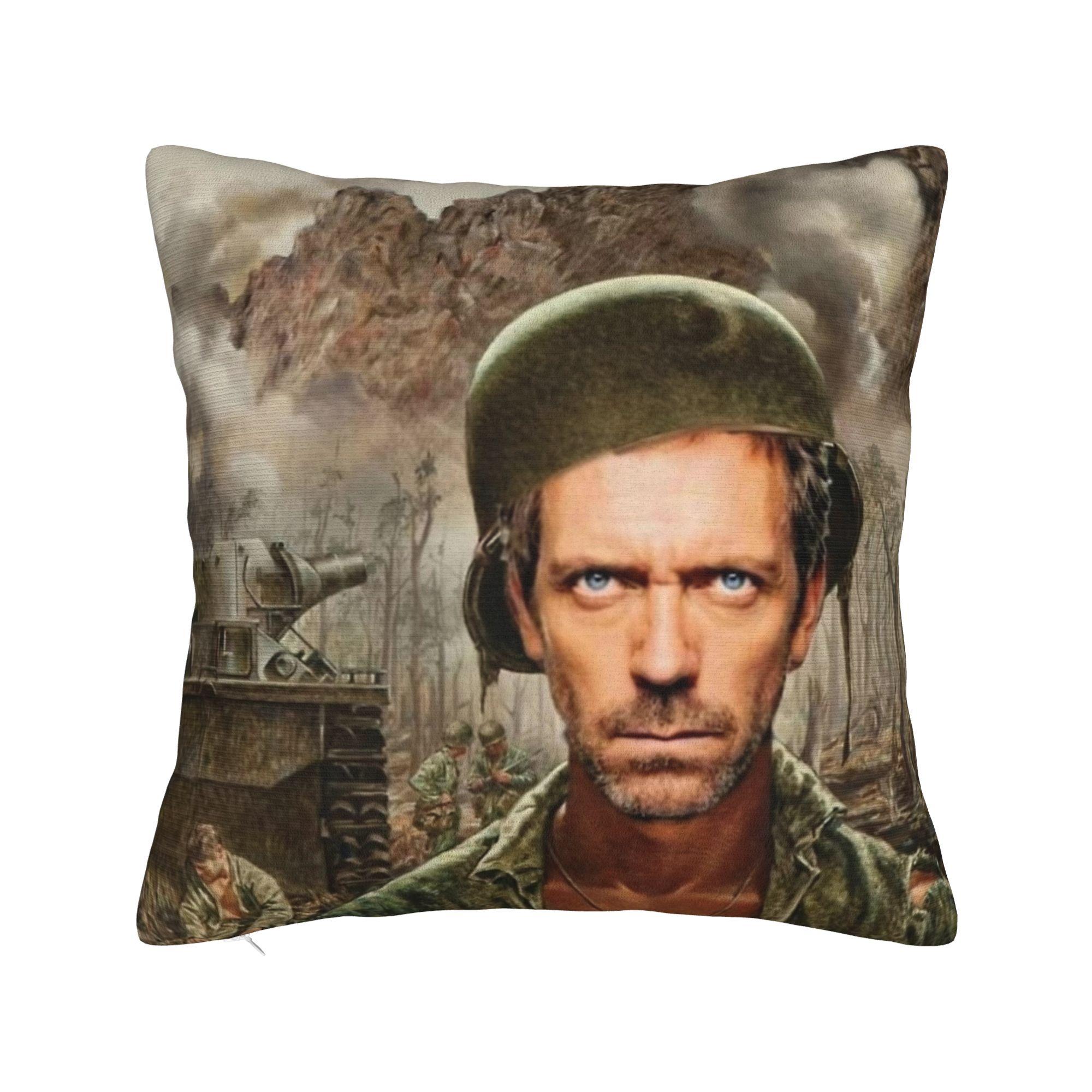 House Md Dr Gregory House Pillowcases Merch Printing Cushion Cover Decorative Throw Pillow Case Cover Home Multiple Sizes Peach skin 18*18(CM)-1Pcs