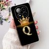 For Xiaomi Redmi Note 14 Pro Plus Fashion Crown Initial Letter Phone Case For Redmi Note14 4G 5G Note 14Pro Soft Silicone Cases