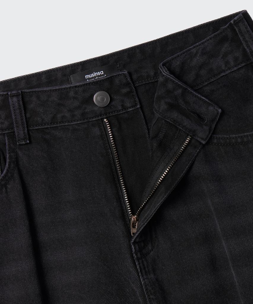 MUSINSA STANDARD WOMAN Women'S Semi-Bootcut Multi-Cargo Denim Pants [Washed Black]