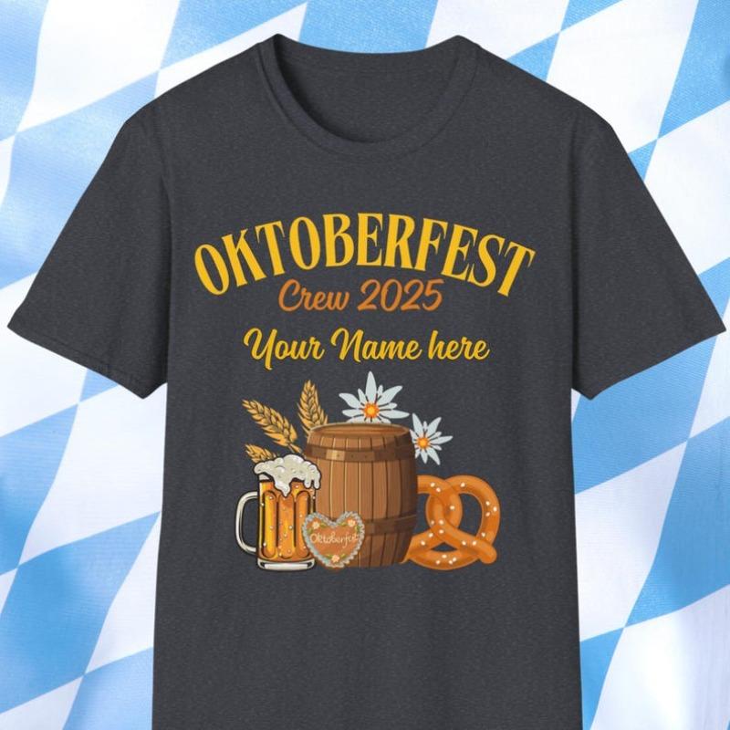 Oktoberfest 2025 Crew Shirt Beer Lover Gift Party Tshirt Bavarian Festival Casual Cotton Breathable Shortsleeved Oneck Tee