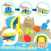 Children's Foldable Beach Toy Set: Telescopic Bucket, Round Bucket, Shovel for Sand & Water Play.