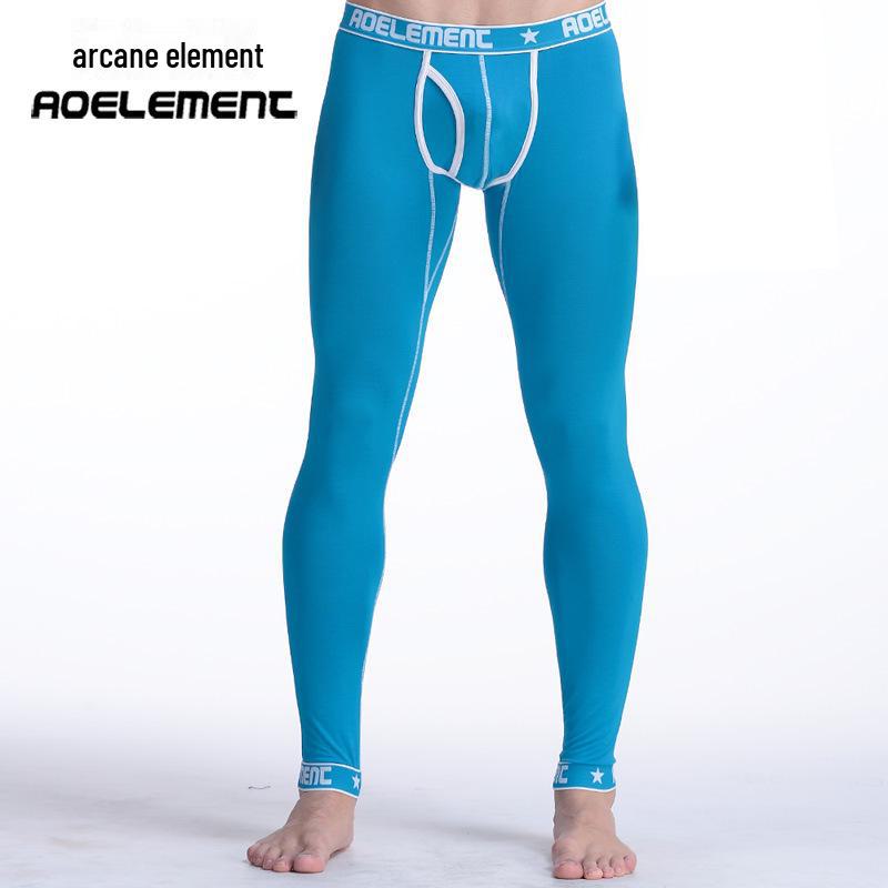 

Мужские облегающие теплые леггинсы из хлопка и шерсти на осень-зиму 185(XXXL) синий