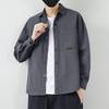 Spring New Casual Loose Trendy Jacket Men's Work Shirt Washed Denim Shirt Jacket