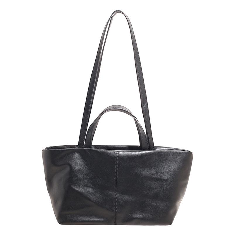 Korean Retro High-end Large Capacity Shoulder Tote Bag One Size