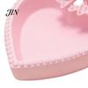 Narrative Space Decoration 3D Printed Bow Jewelry Tray, Cute Heart-Shaped Organizer, Stable Decorative Desktop Organizer Lightweight Luxury Desk Decor
