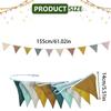 Kids Room Cotton Fabric Banners Decoration Breathable Pennant Chain Triangular Flags Bunting Garlands Wall Art Decors