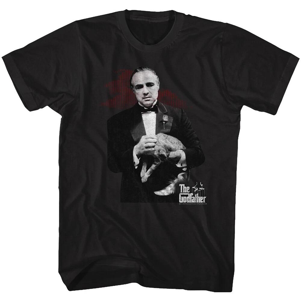 The Godfather Movie Marlon Brando Don Vito Corleone Holding Cat Men s T Shirt L