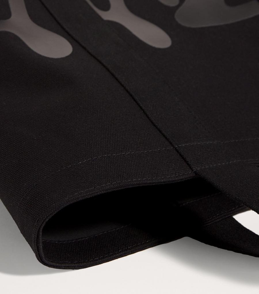 Harrods Tragetasche, Logo, großes Fassungsvermögen, klein, Baumwolle (Schwarz, Mini-Größe) [Parallelimport]