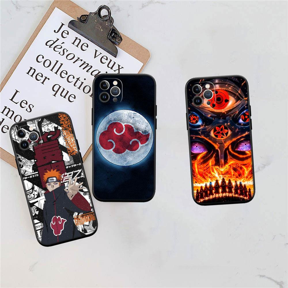 PP46 Naruto Akatsuki Soft Shell Phone Case for Samsung Galaxy S20 S21 S22 Ultra FE + Plus A21S A22 A24 A25 A26 A30 A30S A31