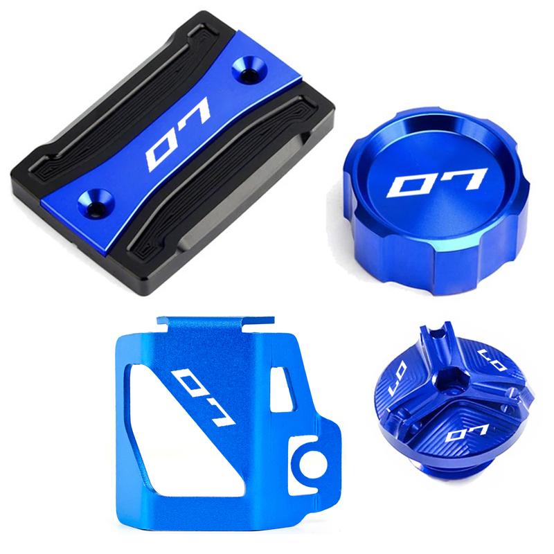 For Yamaha MT07 MT 07 FZ07 2014-2024 2021 2022 2023 Motorcycle Accessories Front Rear Brake Fluid Reservoir Cover Engine Oil Cap