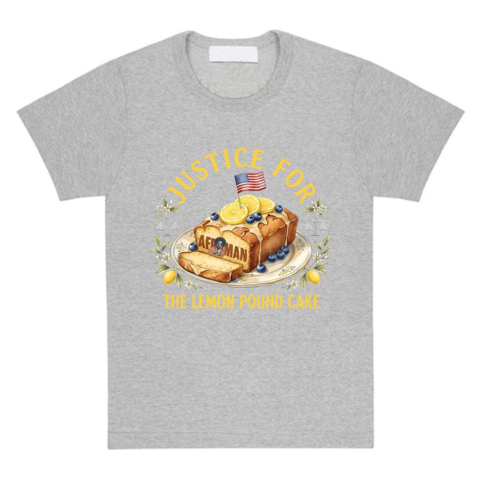 Afroman Das Zitronen-Pfundkuchen-T-Shirt Unisex Streetwear Damen Herren Kleidung Locker Mode Design Grafik-T-Shirts Druck Merch T-Shirts