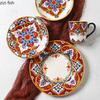 Hand Drawn Ceramics Dining Plate Western Style Steak Plates Fruit Bowl Soup Plate Sushi Plates Salad Bowl Dessert Bowls Dish