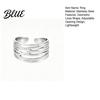 Stainless Steel Finger Band Thumb Ring Geometric Lines Shape Adjustable