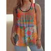 Women's Sleeveless Vest Creative Color Pattern Cat Printing Comfortable Soft Fashionable Versatile Summer Vest