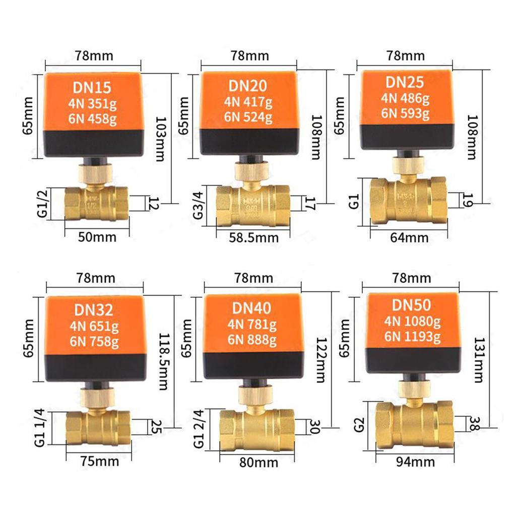 Ball Valves, Electric Valve, Low-noise Actuator for Units, Air Conditioning