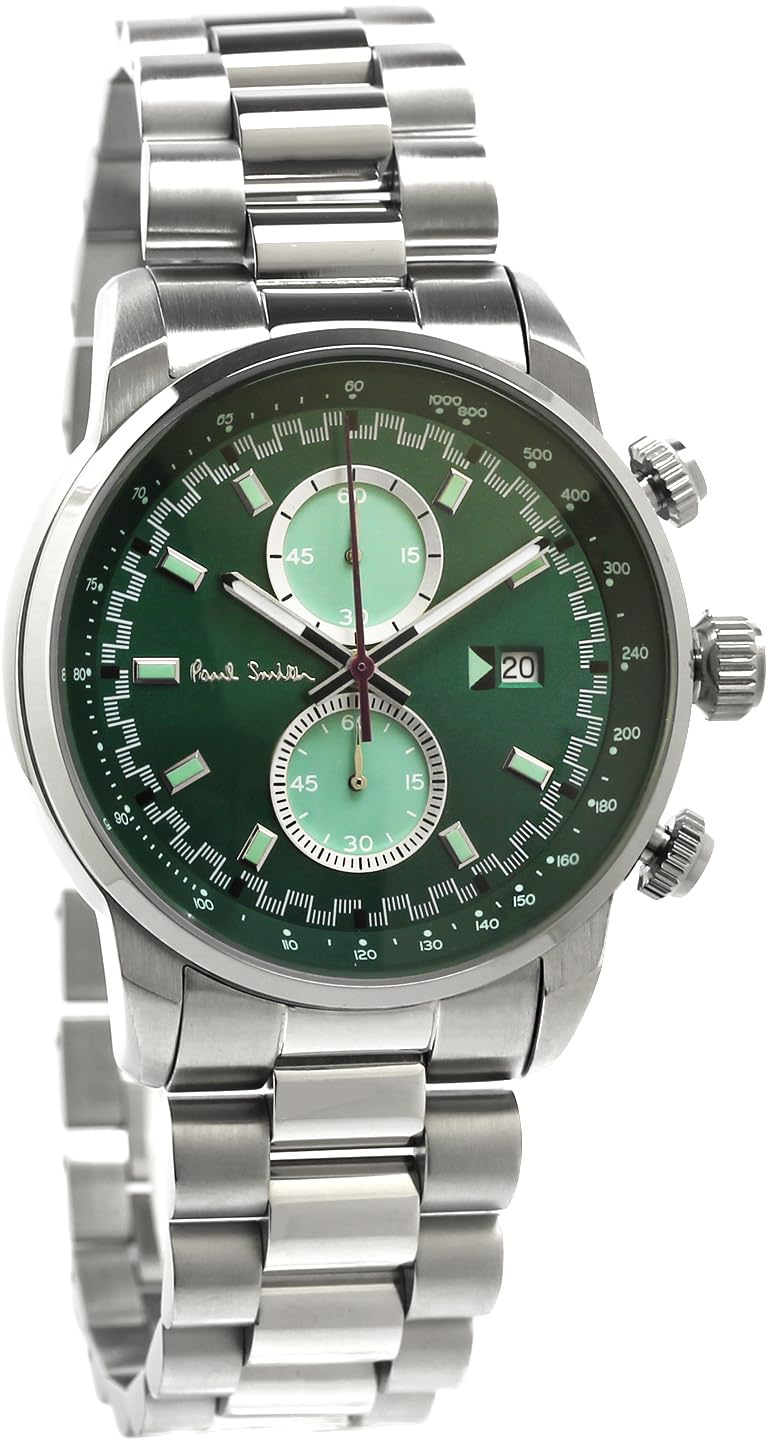 

PAUL SMITH Paul Smith Watch Block Block Chrono Metal Belt P10038 Men s Green/Silver
