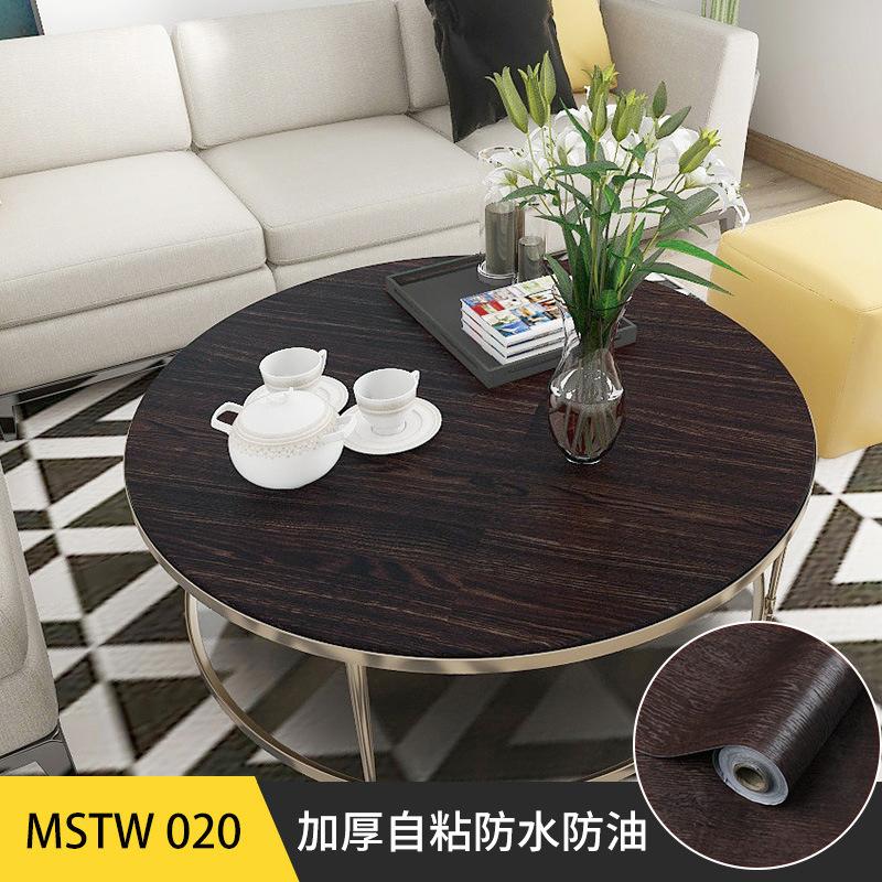 Wood grain stickers waterproof and moisture-proof self-adhesive paper wardrobe tabletop wooden  renovation decorative wallpaper