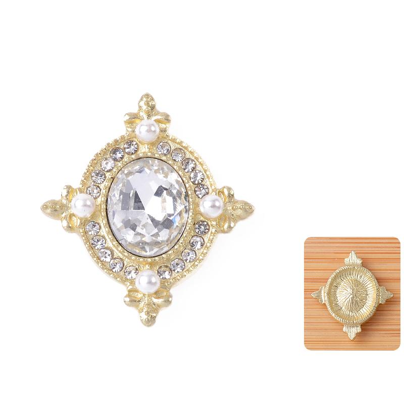 21*24Mm Metal Flatback  Buttons Shoes/Clothing Ornaments Handmade Diy Jewelry Accessories