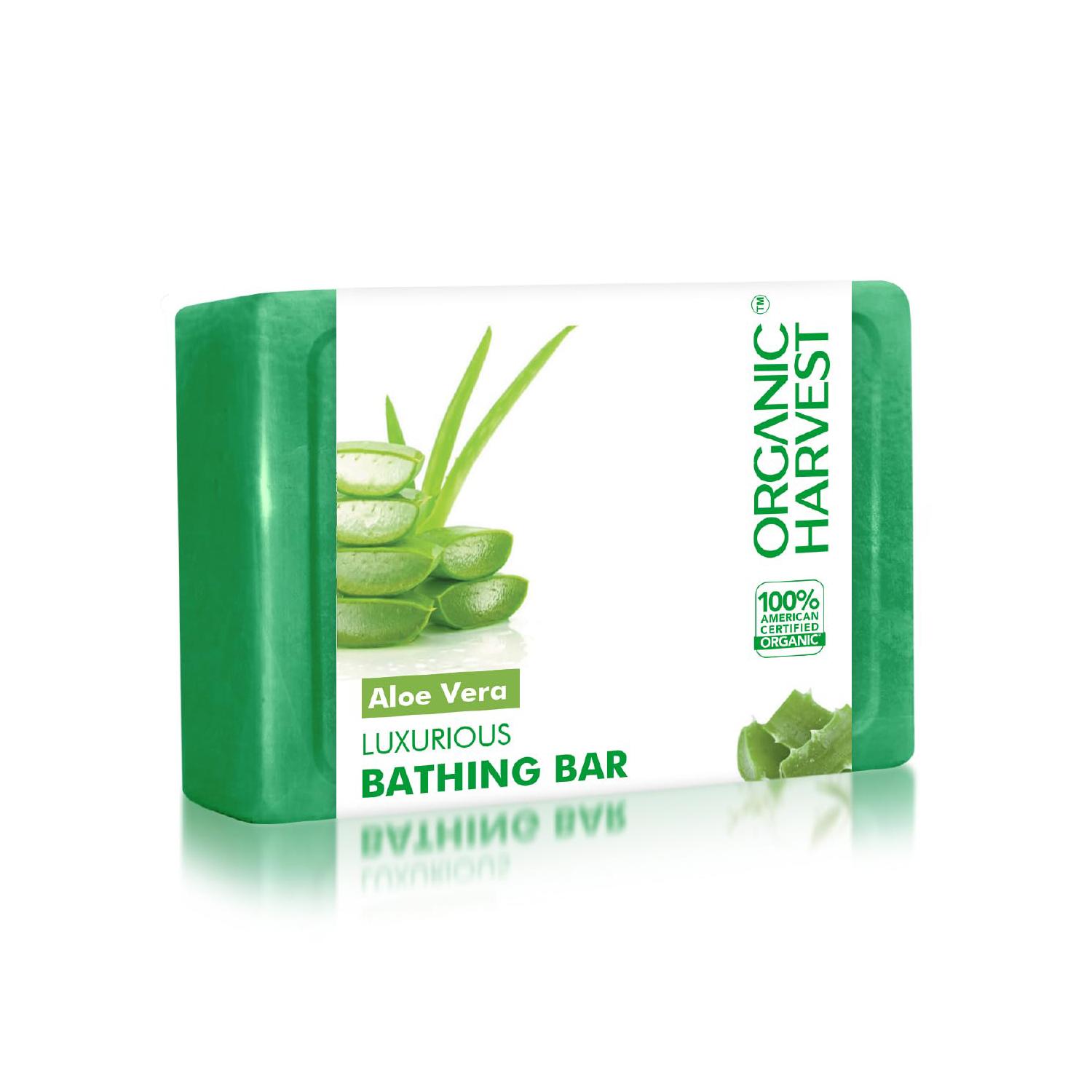 

Мыло для ванной Алоэ вера (125 г), Aloe Vera Luxurious Bathing Bar, Organic Harvest