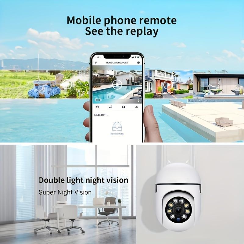 1/2/4 PCS 1080P Security Camera Wired, 2.4G/5G WiFi Home Surveillance Cam with 360° Pan/Tilt, Color Night Vision, Motion Detection, SD/Cloud Storage