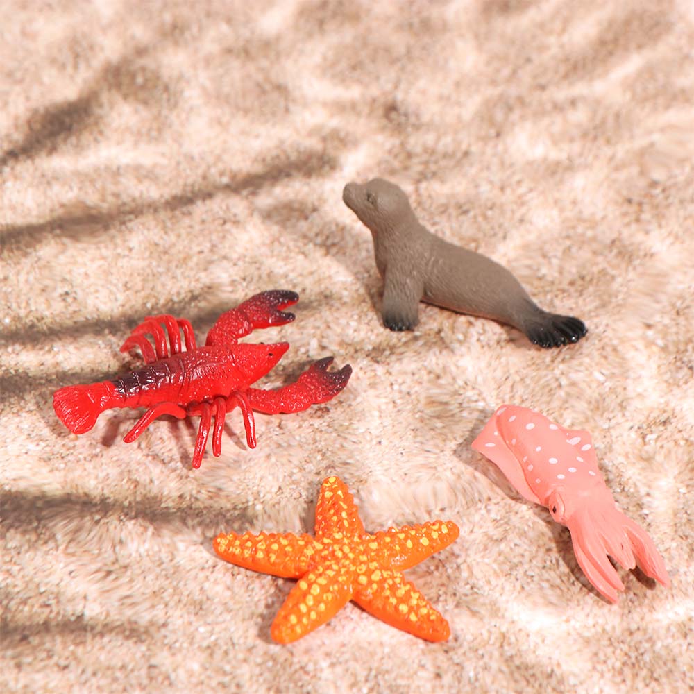 12pcs Plastic Ocean Animals Ornaments Starfish Simulated Fish Tank Decorations Desktop Decorative