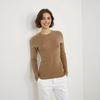 Worsted Seamless Integration 0 Wool Machine Washable Crew Neck Pullover Knitted Sweater Women's Slim Long Sleeve Bottom Shirt