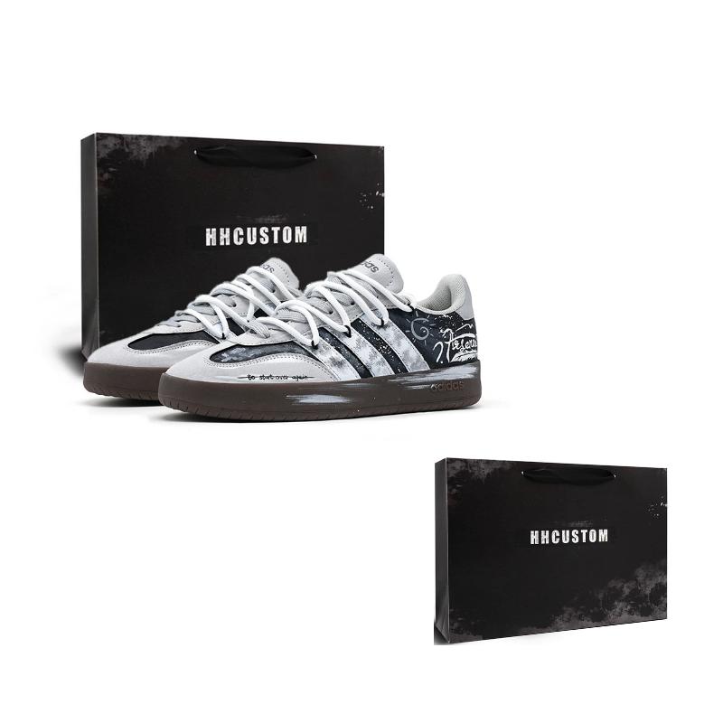 Adidas BARREDA German Army Trainers Unisex Low top Black/White/Gray JQ4234(Team1727-) 41⅓
