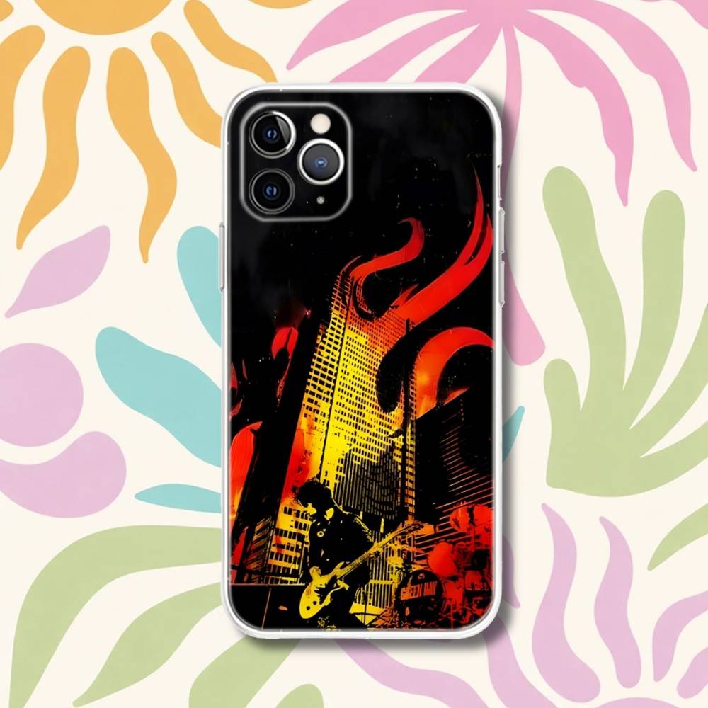 G-Green Day American Idiot Dookie Transparent Phone Case For iPhone 17,13,15,12,11,14,16 Pro Max Mini 7,8 Plus SE4,17E Air Funda