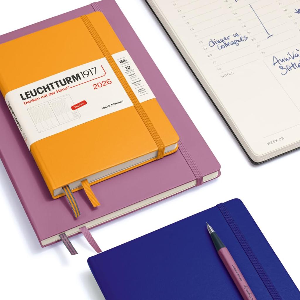 LEUCHTTURM Notebook 2026 beginning January A5 Weekly Bartical Forest Green 372763 authorised import