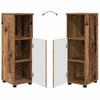 Bathroom Cabinet with Storage and Door Rustic Wood Finish 30 X 35 X 95 Cm