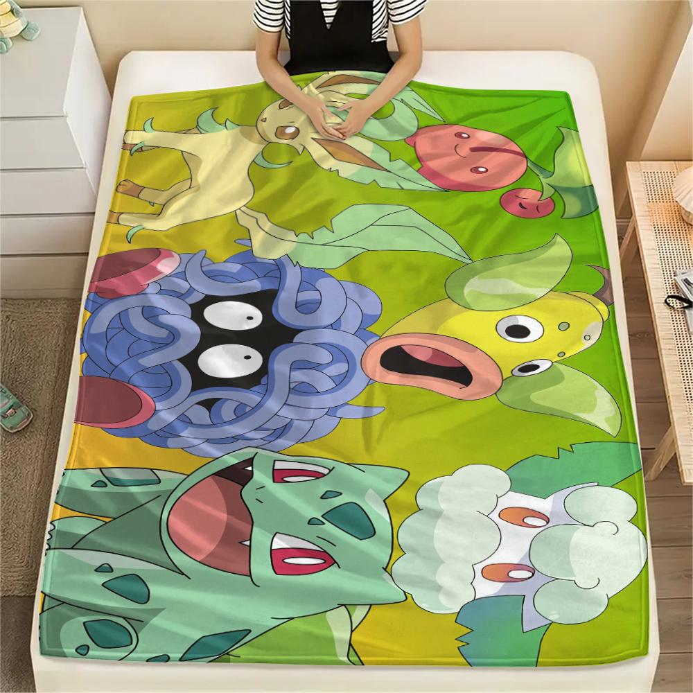 Flanelová deka s motivem Pokémonů, Vysoce kvalitní, Pohodlná pro všechna roční období, Domácí dekorace, Teplo a pohodlí, Perfektní jako dárek.