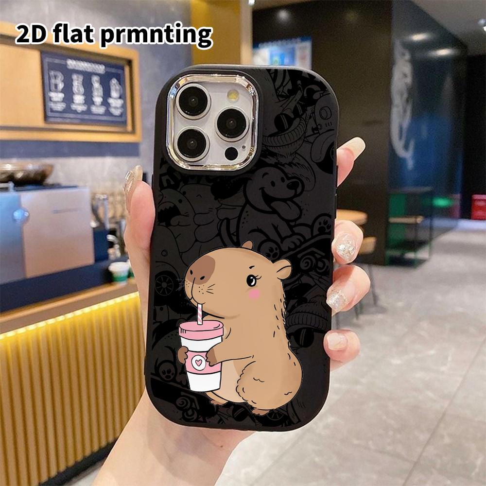 Phone Case: 2D Flat Design, Suitable for iPhone 18 17 16 15 14 13 Pro Protective Case, Popular Capybara, Perfect Christmas and Halloween Holiday Gift