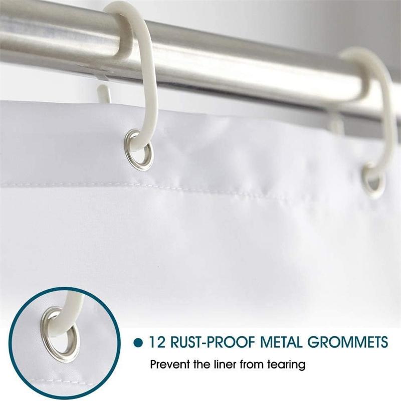 Tenda da Doccia Acquerello Blu Gradiente Stampa a Pois Poliestere Impermeabile Tenda da Bagno, Decorazione Bagno Astratta Moderna con Ganci