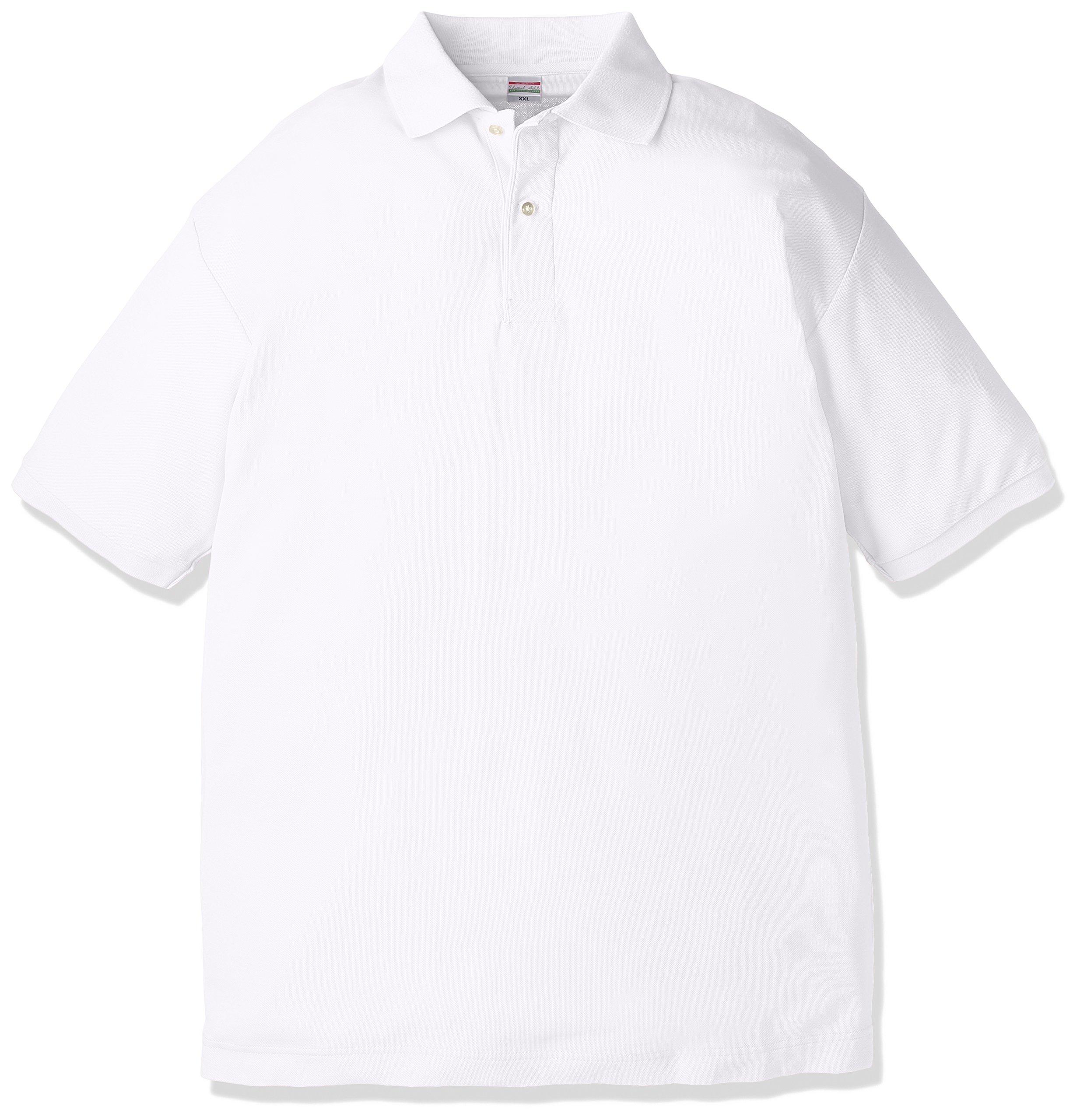 

United Athle Dry Pique Utility Polo Size Size M 5.3 oz. Shirt, Men s, 505001, White, білий