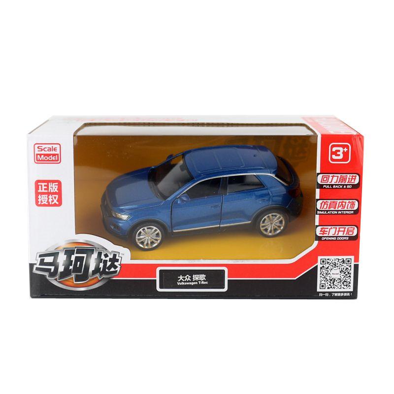 

Alloy Volkswagen Tiggo Suv Sedan Model For Kids With Inertia Control For Collectors синий