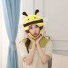 Pălărie de Spectacol Galbenă Tip Scurt cu Expresie Drăguță Pălărie Amuzantă 3D de Albină Articole de Acoperit Cap de Pluș Animal Accesorii de Costum