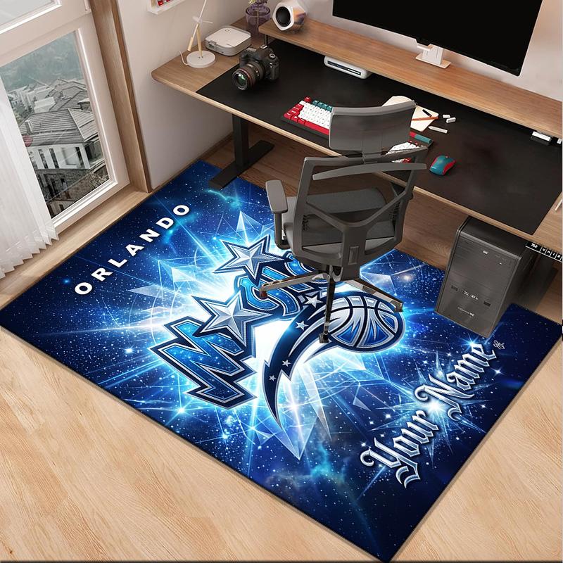 Custom Namebasketball Orlando Logo Carpet, Indoor Rug, Chair Rug, Living Rooms, Doormat Made From Polyester Home Decor Birthday Christmas Gifts