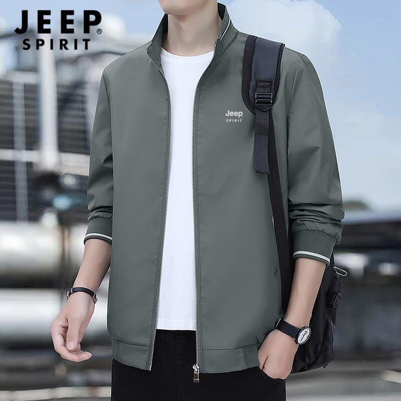 JEEP SPIRIT Men's Casual Stand-Collar Jacket