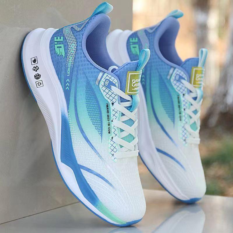 Men Summer Sports Sneakers Breathable Mesh Carbon Plate Shoes Ultra Light Soft Sole Running Suitable for Sports Activities and Daily Wear