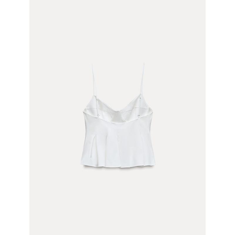 Za2025 Summer New Women Clothes Sexy Sleeveless Small Pleated Poplin Sling Casual Top 2890420 800